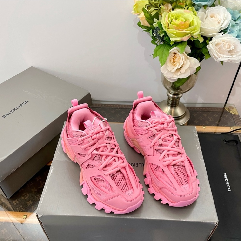 Balenciaga Pink Designer Athletic Sneakers